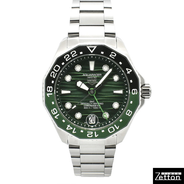 タグホイヤー　TAG HEUER　アクアレーサー プロフェッショナル300 GMT　WBP5115.BA0013　42mm　グリーン　新品