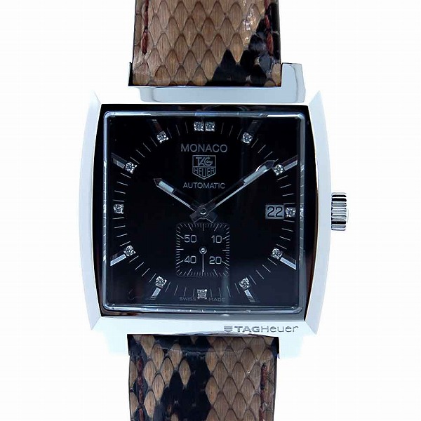 タグホイヤー　TAG HEUER　モナコ　WW2116　パイソン　13Pダイヤ　自動巻き　ユニセックス