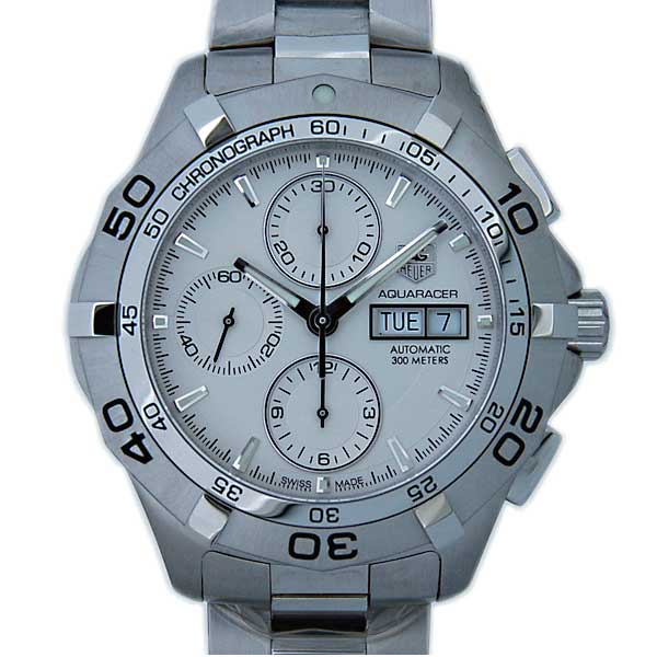 タグホイヤー　TAG HEUER　ニューアクアレーサークロノ　デイデイト　CAF2011,BA0815　自動巻　シルバー