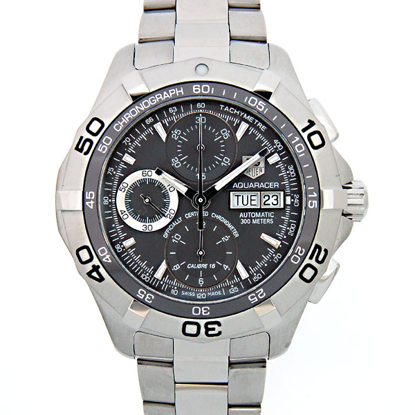タグホイヤー　TAG HEUER　ニューアクアレーサークロノ　デイデイト　CAF5011.BA0815　自動巻　グレー　新品