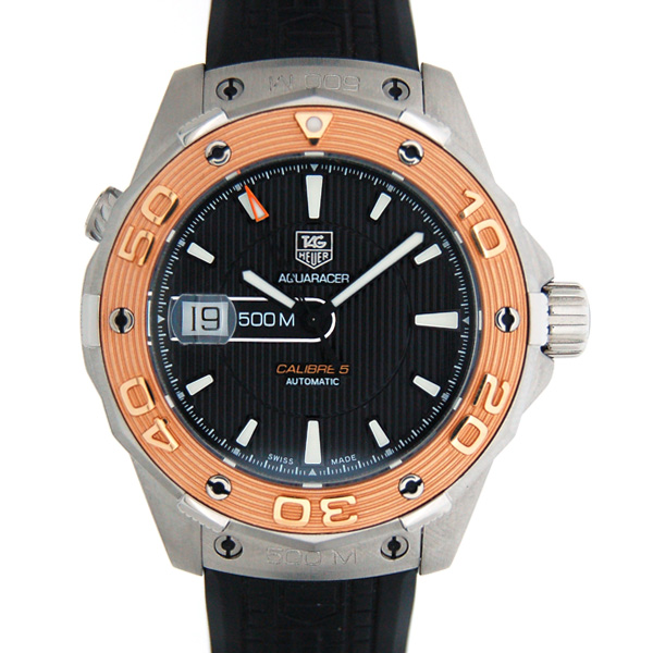 タグホイヤー　TAG HEUER　アクアレーサー　キャリバー5　WAJ2150.FT6015　コンビ　自動巻　ブラック　ラバー　新品