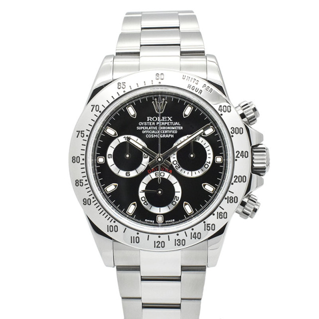 ロレックス　ROLEX　デイトナ　Ref.116520　SS　ブラック　ランダム番　鏡面バックル　USED　中古