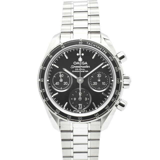 オメガ　OMEGA　スピードマスター 38　コーアクシャル 　324.30.38.50.01.001　SS　38mm　ブラック　USED　中古