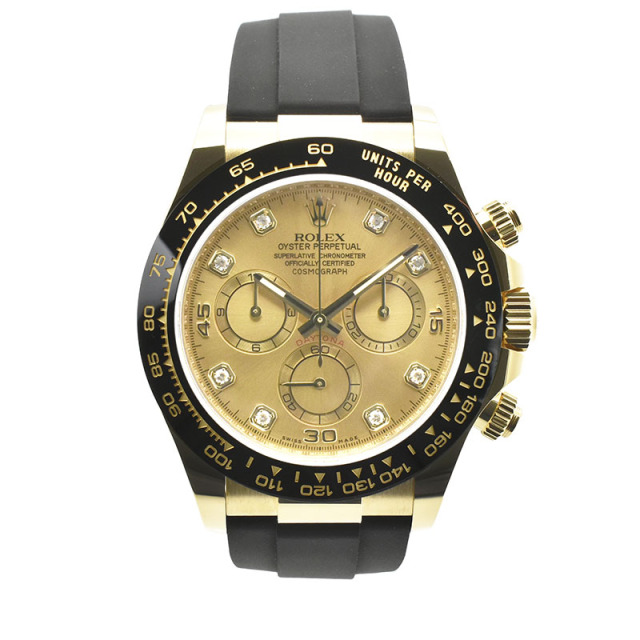 ロレックス　ROLEX　デイトナ　116518LNG　シャンパン/8Pダイヤ　18KYG　40mm　USED　中古