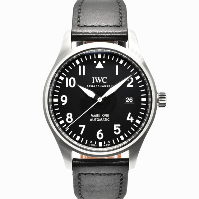 IWC　パイロットウォッチ　マーク18　IW327001　ブラック　革　40mm　USED　中古