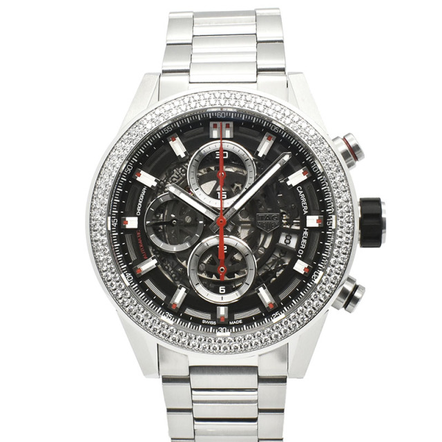 タグホイヤー　TAG HEUER　カレラ キャリバーホイヤー01 ダイヤベゼル　CAR201P.BA0766　43mm　USED　中古