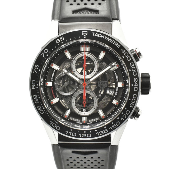 タグホイヤー　TAG HEUER　カレラ キャリバー ホイヤー01　CAR2A1Z.FT6044　ブラック　45mm　USED　中古