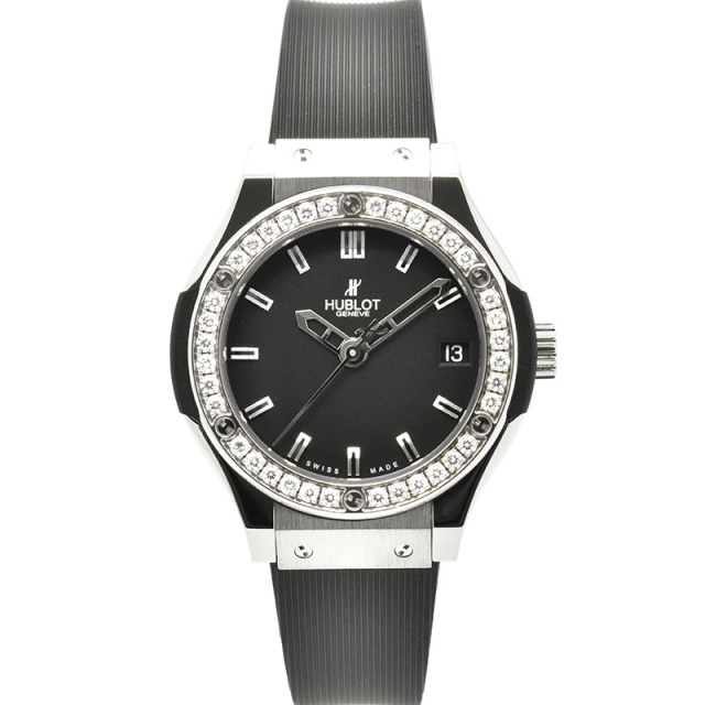 ウブロ　HUBLOT　クラシックフュージョン チタニウム ダイヤモンド　581.NX.1170.RX.1104　33mm　クォーツ　USED　中古