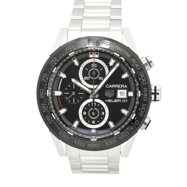 タグホイヤー　TAG HEUER　カレラ クロノグラフ キャリバー ホイヤー01　CAR201Z.BA0714　ブラック　43mm　USED　中古