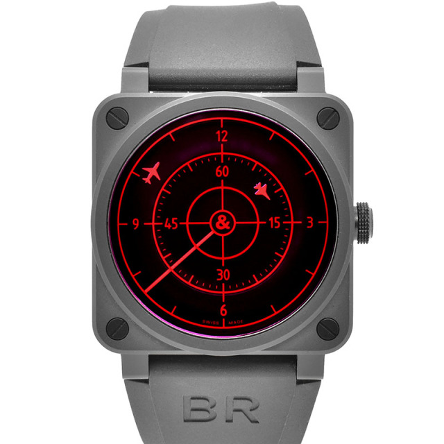 ベル＆ロス　BELL＆ROSS　BR03-92 レッドレーダー セラミック　BR0392-RRDR-CE/SRB　世界999本限定　42mm　USED　中古