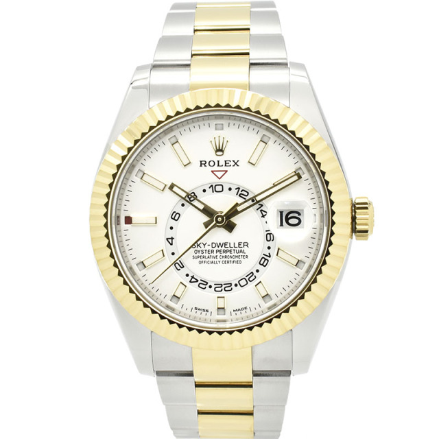 ロレックス　ROLEX　スカイドゥエラー　326933　SS×YG　ホワイト　42mm　USED　中古