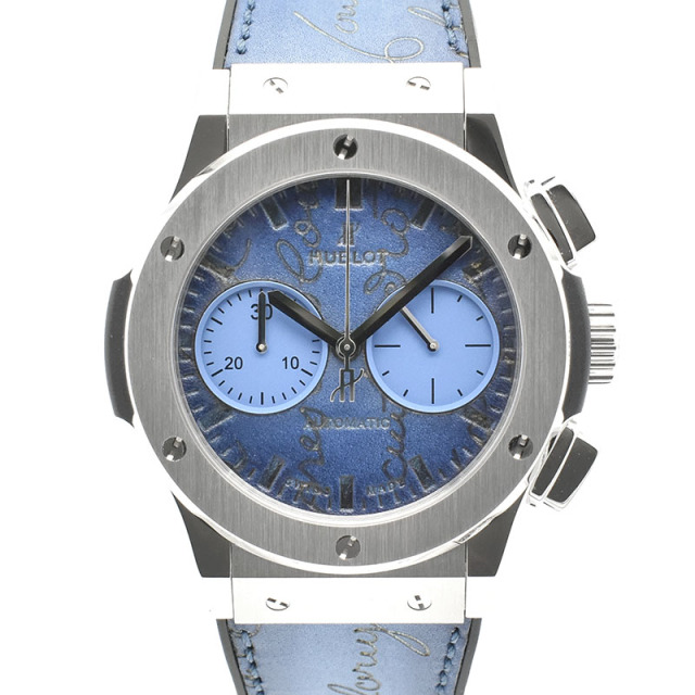 ウブロ　HUBLOT　クラシックフュージョン クロノグラフ ベルルッティ スクリット オーシャンブルー　521.NX.050B.VR.BER18　世界250本限定　45mm　USED　中古