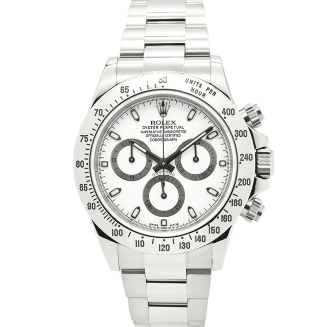 ロレックス　ROLEX　デイトナ　Ref.116520　SS　ホワイト　ランダム番　鏡面バックル　USED　中古