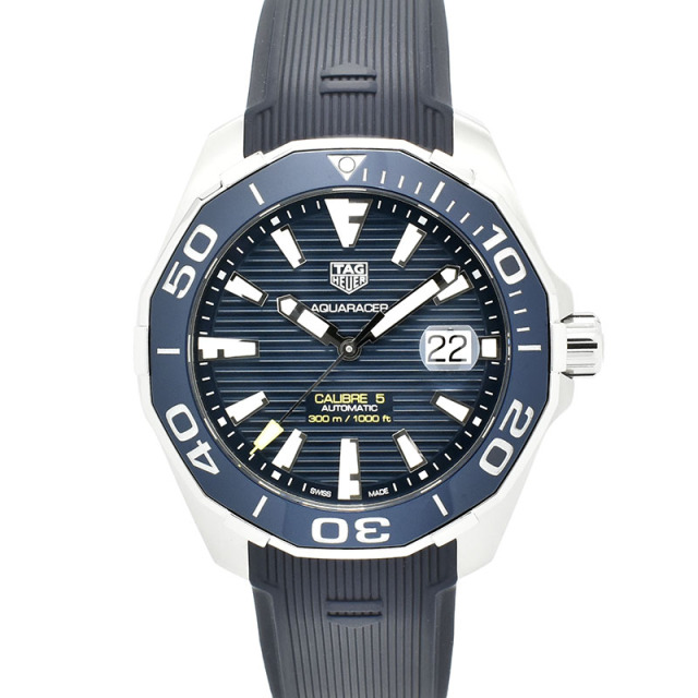 タグホイヤー　TAG HEUER　アクアレーサー キャリバー5　WAY201B.FT6150　43mm　ブルー　USED　中古