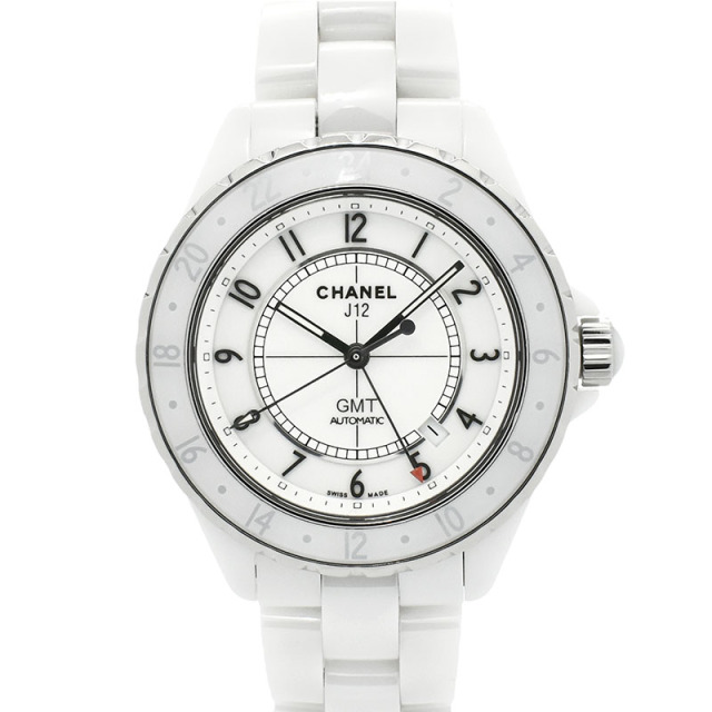 シャネル　CHANEL　J12 GMT　H2126　ホワイトセラミック　自動巻　42mm　世界2000本限定　USED　中古
