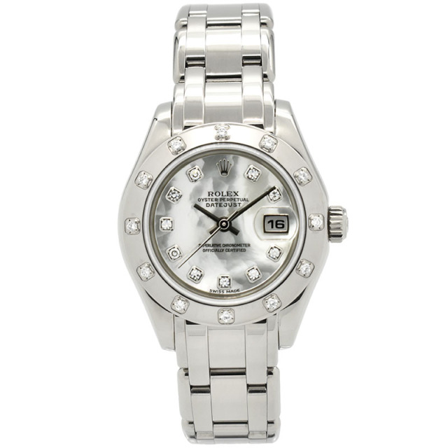 ロレックス　ROLEX　デイトジャスト パールマスター　80319NG　ホワイトシェル　18KWG　29mm　USED　中古