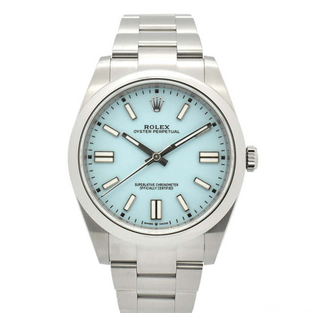 ロレックス　ROLEX　オイスターパーペチュアル 41　Ref.124300　ターコイズブルー　41mm　未使用品