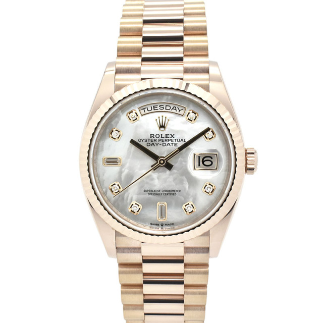 ロレックス　ROLEX　デイデイト 36　128235NG　18KERG　36mm　ホワイトシェル　未使用品