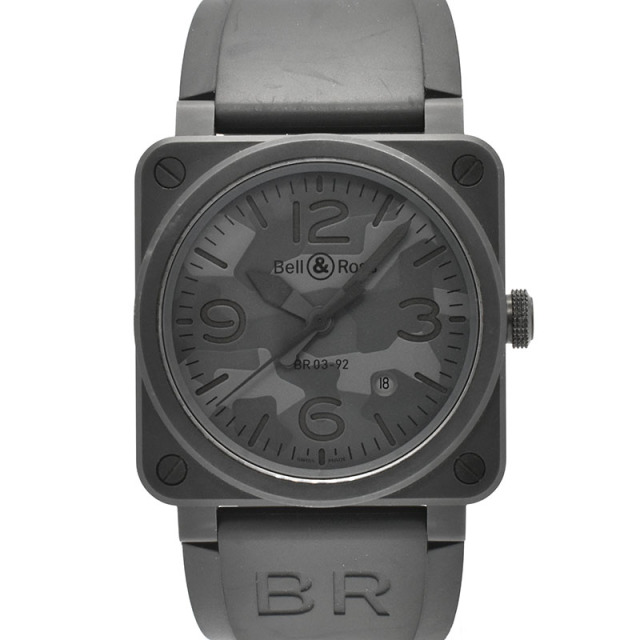 ベル＆ロス　BELL＆ROSS　BR03-92 ブラックカモ　BR03-92-CAMO-CE/SRB　セラミック　42mm　USED　中古