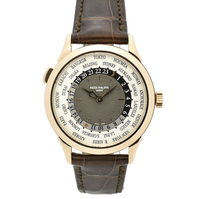 パテックフィリップ　PATEK PHILIPPE　コンプリケーション ワールドタイム　5230R-012　38.5mm　18KRG　革ベルト　USED　中古