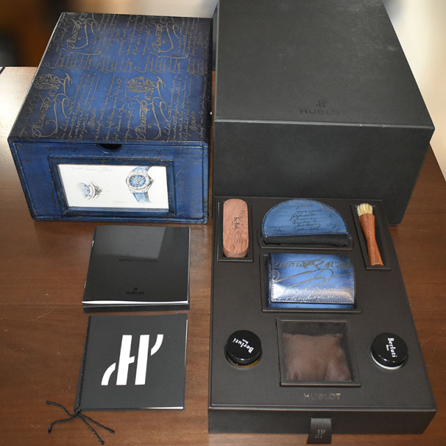 ウブロ クラシックフュージョン ベルルッティ スクリットオーシャンブルー の箱 HUBLOT - HUBLOT ウブロ クラシックフュージョン ベルルッティ