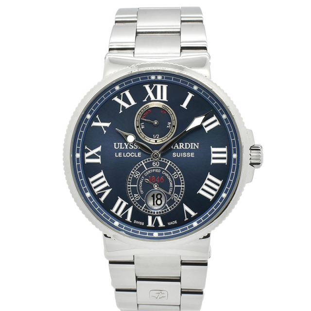 ユリス ナルダン　ULYSSE NARDIN　マリーン クロノメーター 263-67　43mm　ブルー　USED　中古