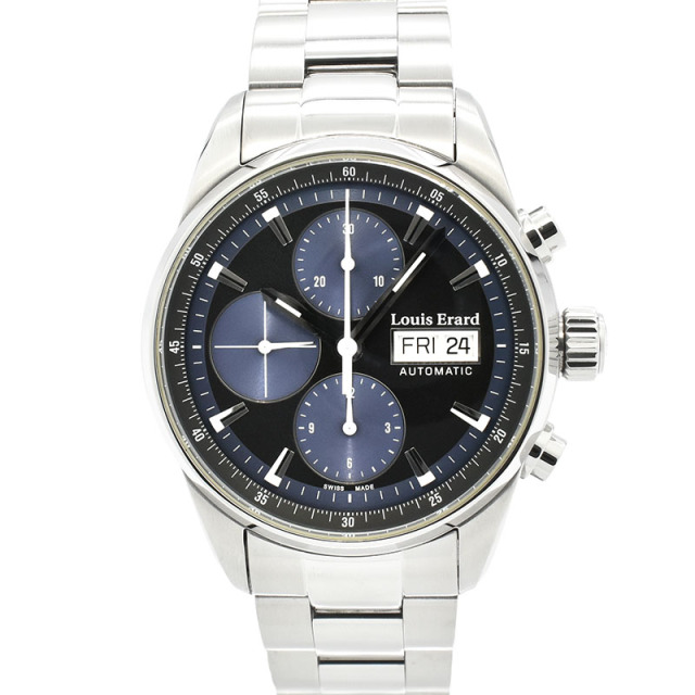 ルイ エラール　Louis Erard　ヘリテージ クロノグラフ　LE78104AA12.BMA22　ブルー　42mm　USED　中古