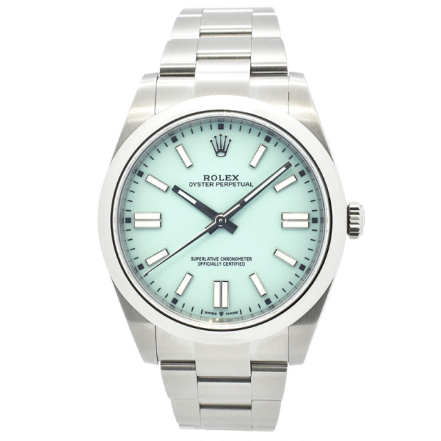 ロレックス　ROLEX　オイスターパーペチュアル 41　Ref.124300　ターコイズブルー　41mm　USED　中古