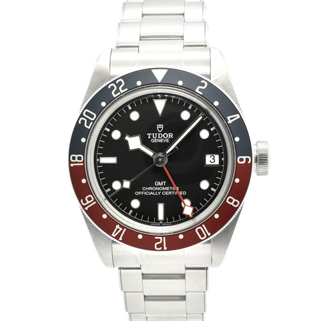 チューダー(チュードル)　TUDOR　ヘリテージ ブラックベイ GMT 青赤ベゼル　79830RB　41mm　ブラック　USED　中古