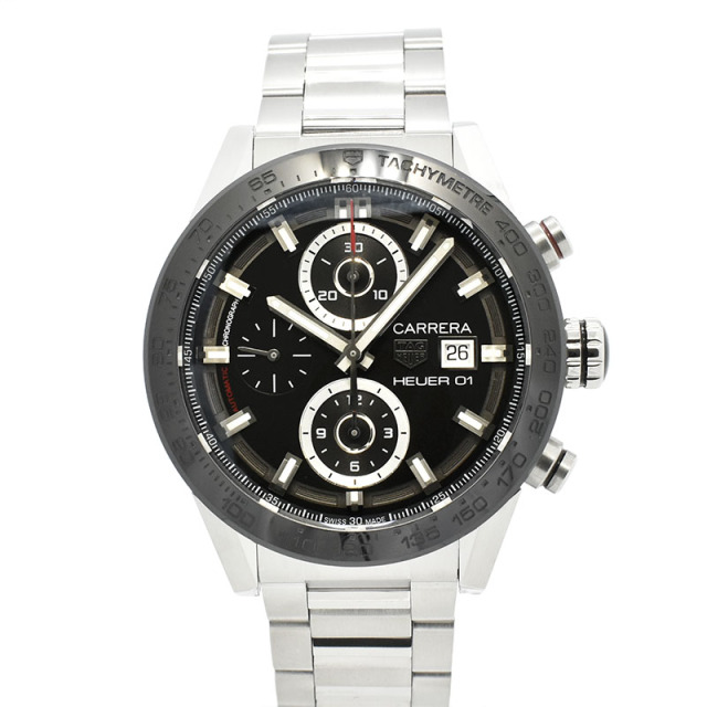 タグホイヤー　TAG HEUER　カレラ クロノグラフ キャリバー ホイヤー01　CAR201Z.BA0714　ブラック　43mm　USED　中古