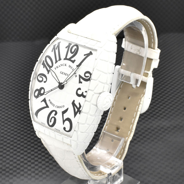フランクミュラー FRANCK MULLER トノーカーベックス ホワイトクロコ 8880SC WHT CRO 55.5×39.5mm USED 中古