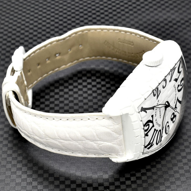 フランクミュラー FRANCK MULLER トノーカーベックス ホワイトクロコ 8880SC WHT CRO 55.5×39.5mm USED 中古
