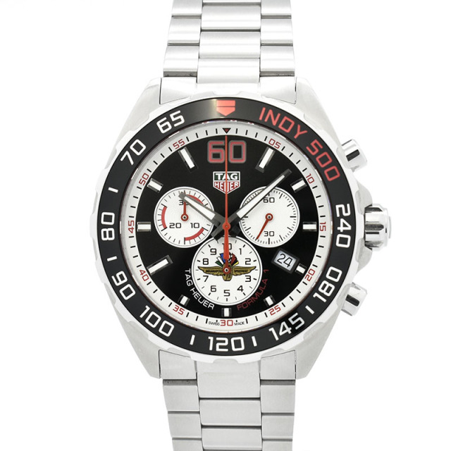 タグホイヤー　TAG HEUER　フォーミュラ1 クロノグラフ インディ500　CAZ101V.BA0842　クォーツ　ブラック　43mm　USED　中古