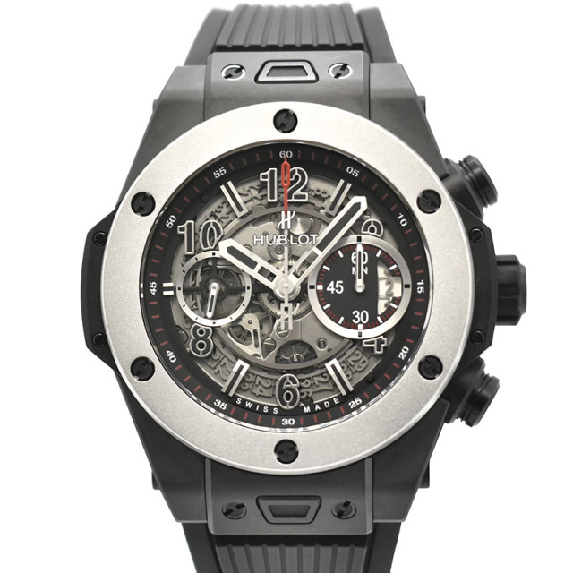 ウブロ　HUBLOT　ビッグバン ウニコ セラミック プラチナ ヨシダスペシャル　411.CI.1170.RX.YOS16　50本限定　45mm　USED　中古