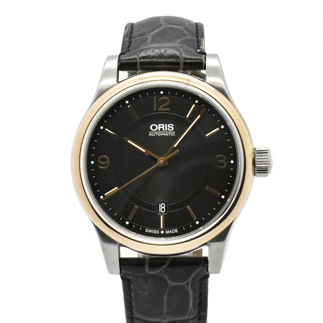 オリス　ORIS　クラシックデイト　733 7594 4334　ブラック　42mm　USED　中古
