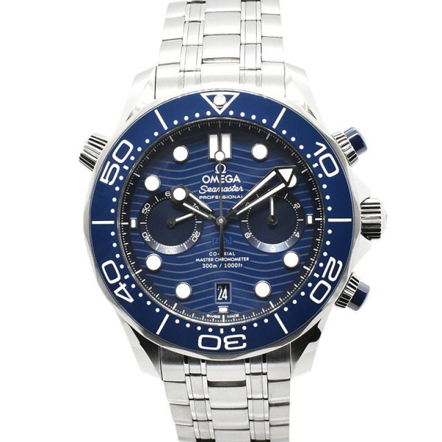 オメガ　OMEGA　シーマスター300 コーアクシャル マスタークロノメーター クロノグラフ　210.30.44.51.03.001　44mm　ブルー　USED　中古
