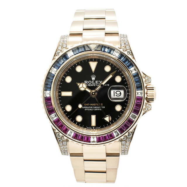 ロレックス　ROLEX　GMTマスター2　Ref.126755SARU  サファイアルビーダイヤモンド　18KERG　USED　中古