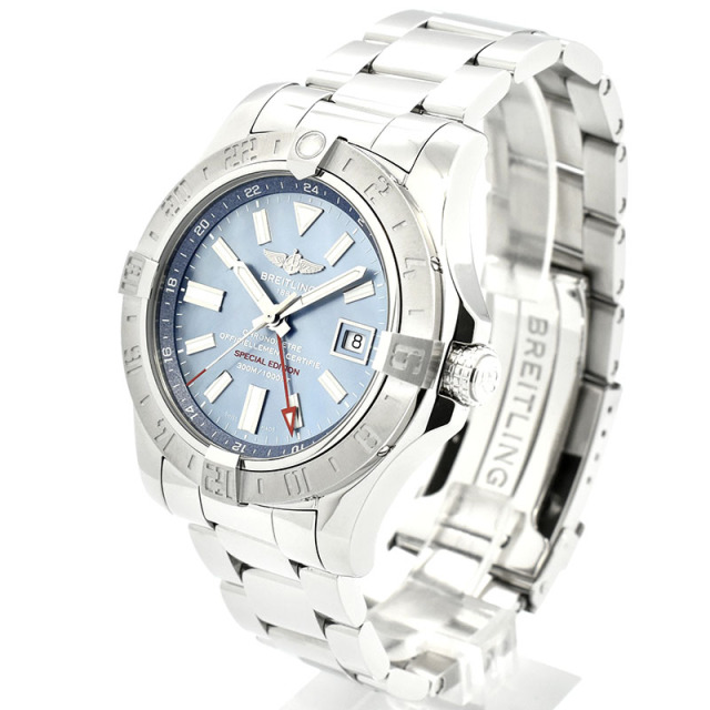 ブライトリング BREITLING アベンジャー2 GMT ブルーMOP A329CMPPSS(A32390) 日本限定 43mm SS USED 中古