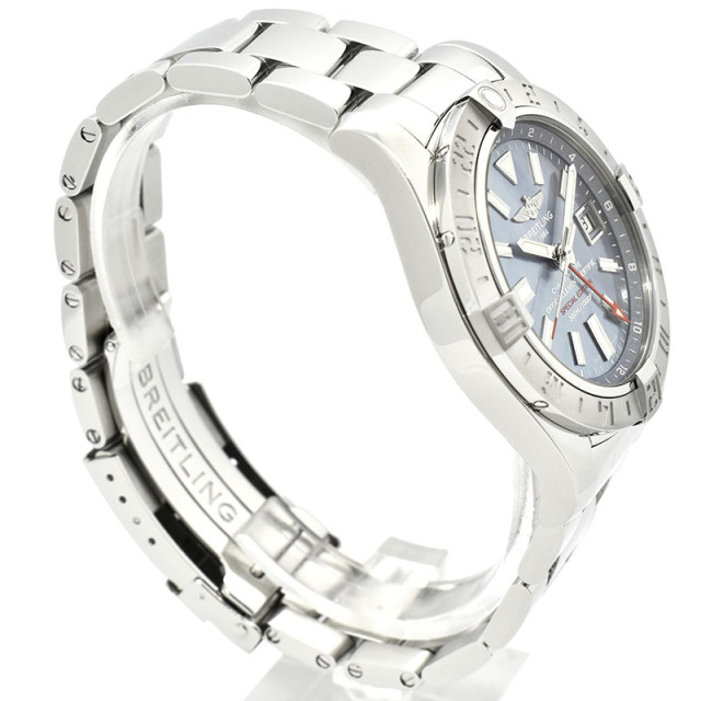 ブライトリング BREITLING アベンジャー2 GMT ブルーMOP A329CMPPSS(A32390) 日本限定 43mm SS USED 中古