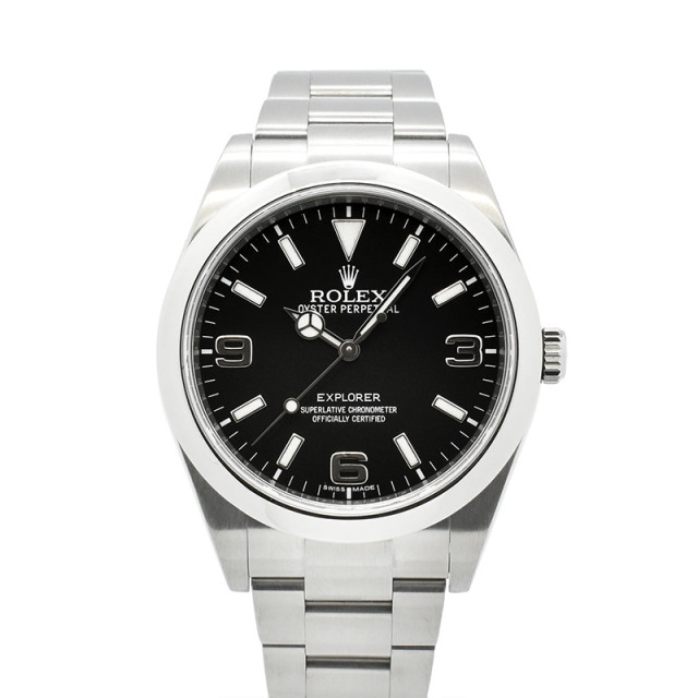 ロレックス　ROLEX　エクスプローラー1　Ref.214270　鏡面バックル　39mm　ブラックアウト　ランダム番　USED　中古