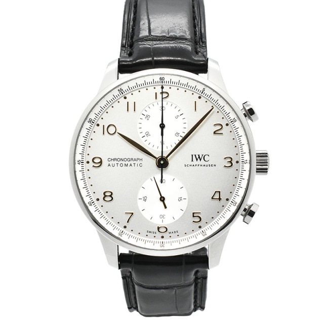 IWC　ポルトギーゼ　クロノグラフ　IW371604　シルバー　41mm　USED　中古