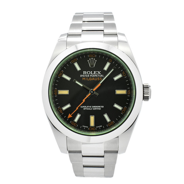 ロレックス　ROLEX　ミルガウス　116400GV　グリーンガラス　ブラック　ランダム番　未使用品