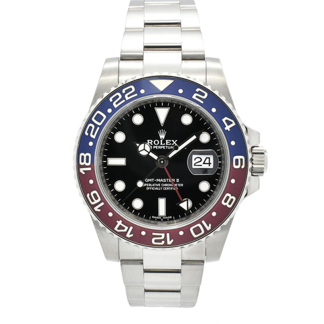 ロレックス　ROLEX　GMTマスター2　Ref.116719BLRO　18KWG　赤/青ベゼル　ブラック　40mm　USED　中古