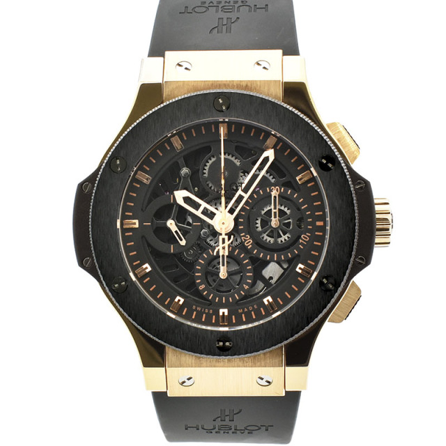 ウブロ　HUBLOT　ビッグバン アエロバン ゴールドセラミック　310.PM.1180.RX　18KRG　世界500本限定　44mm　USED　中古