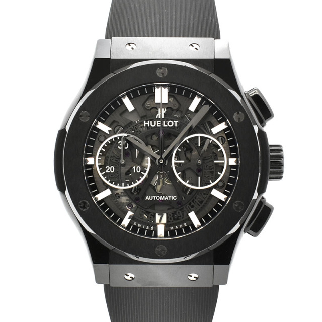 ウブロ　HUBLOT　クラシックフュージョン アエロ クロノグラフ ブラックマジック 525.CM.0170.RX　45mm　セラミック　USED　中古