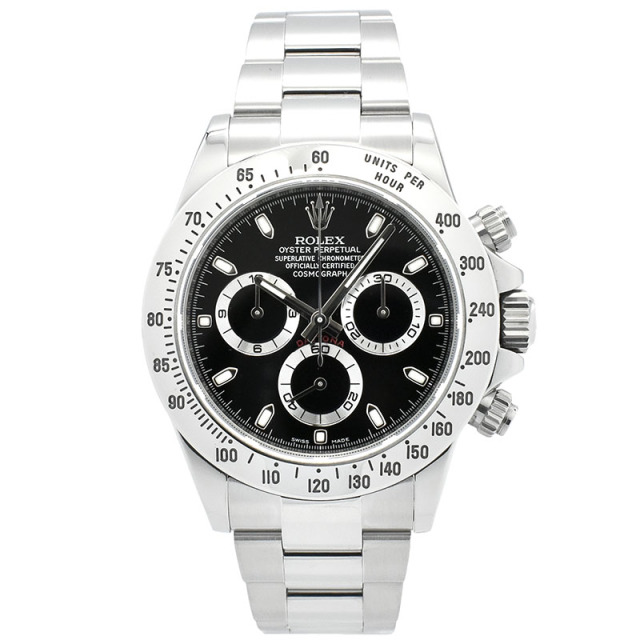 ロレックス　ROLEX　デイトナ　Ref.116520　SS　ブラック　ランダム番　鏡面バックル　USED　中古