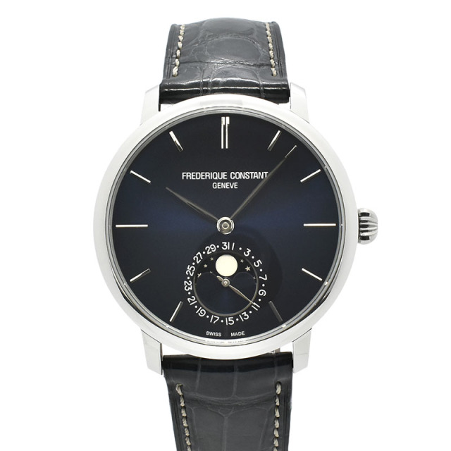 フレデリック・コンスタント　FREDERIQUE CONSTANT　スリムライン ムーンフェイズ マニュファクチュール　FC-705N4S6　42mm　ブルー　USED　中古