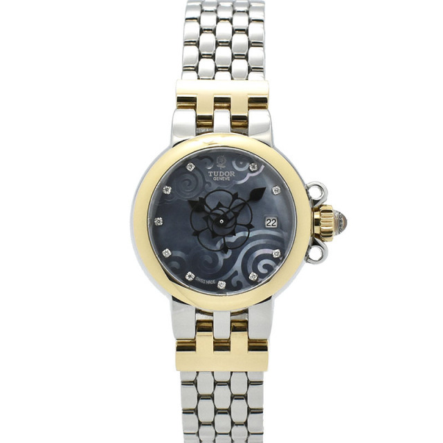 チューダー(チュードル)　TUDOR　クレア ドゥ ローズ　Ref.35101G　26mm　10Pダイヤ　ブルーシェル　未使用品