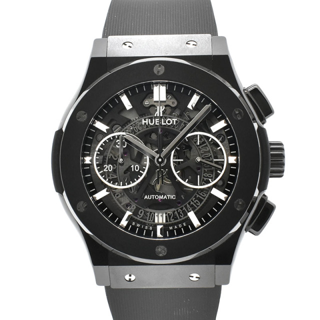 ウブロ　HUBLOT　クラシックフュージョン アエロ クロノグラフ ブラックマジック 525.CM.0170.RX　45mm　セラミック　USED　中古