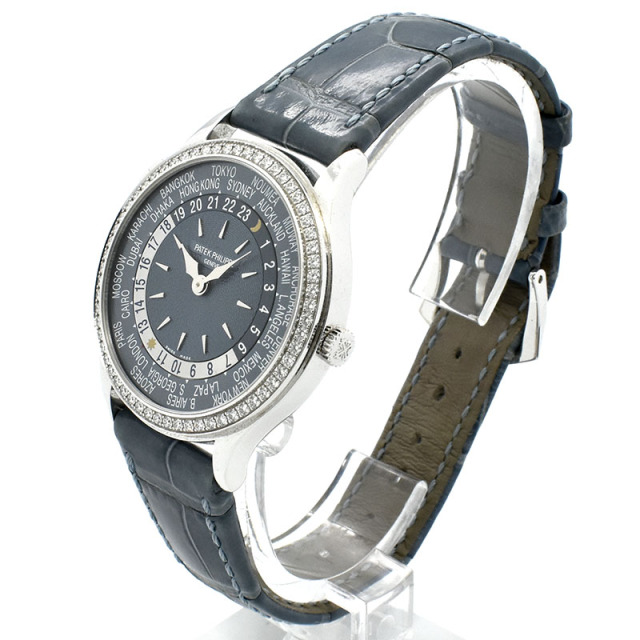 パテックフィリップ PATEK PHILIPPE コンプリケーション ワールドタイム ダイヤベゼル 7130G-016 36mm 18KWG USED 中古